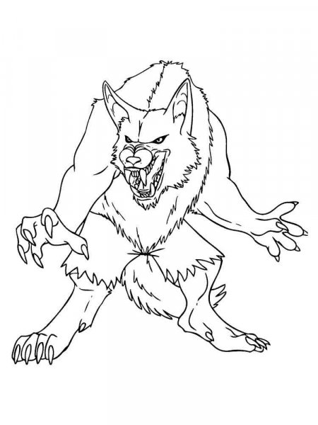 Werewolf coloring pages