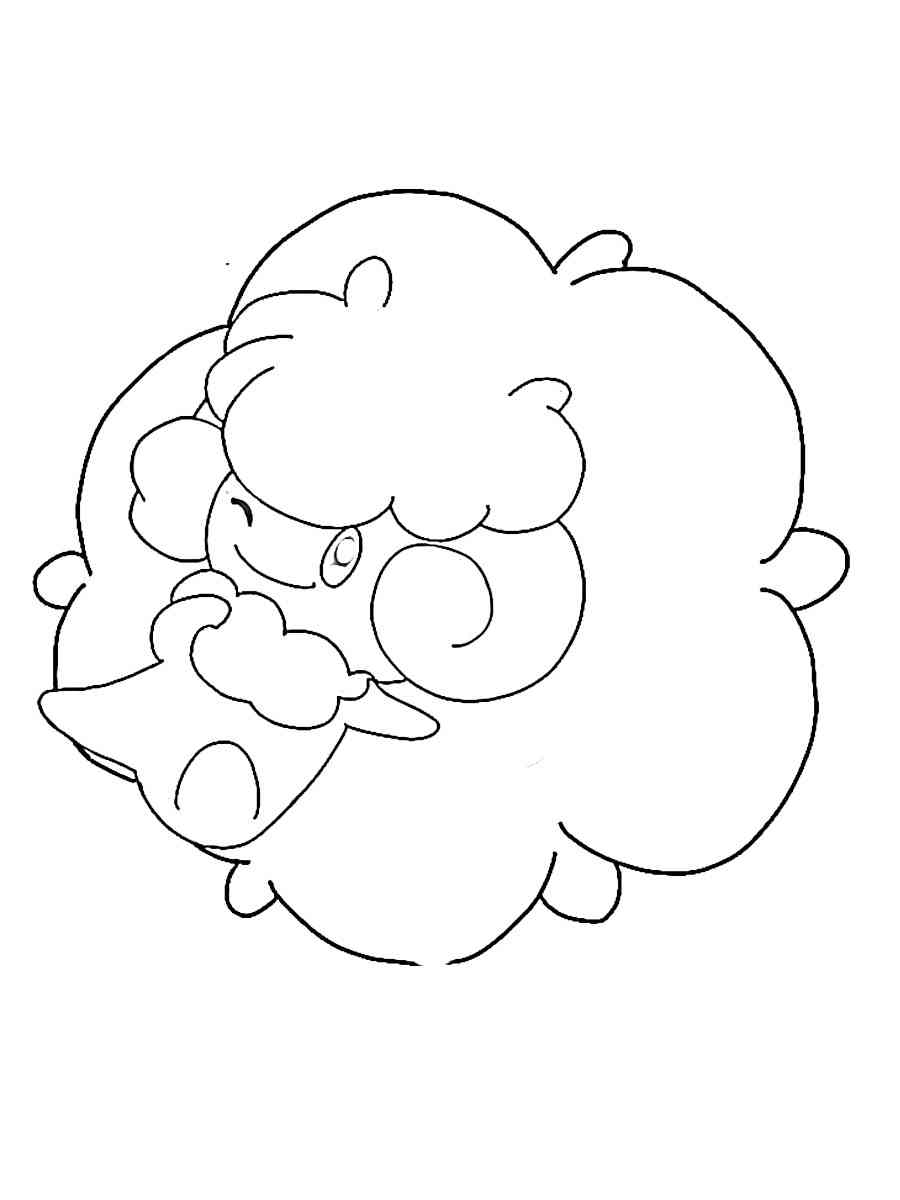 Whimsicott Pokemon coloring pages