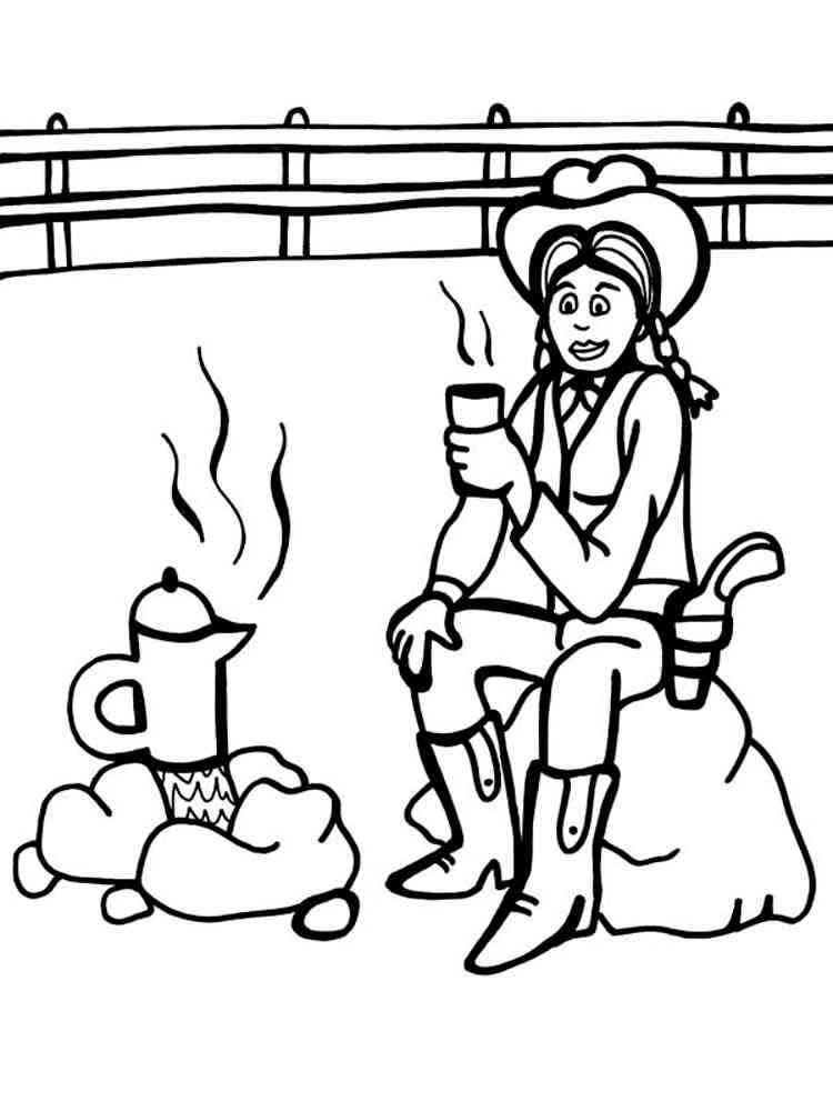 Old Western Coloring Pages