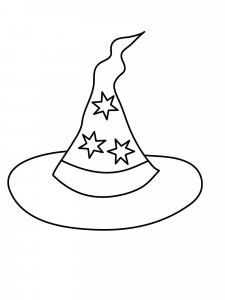 Witch Hat Coloring Pages 9