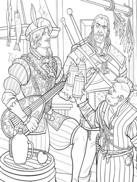 Witcher coloring pages