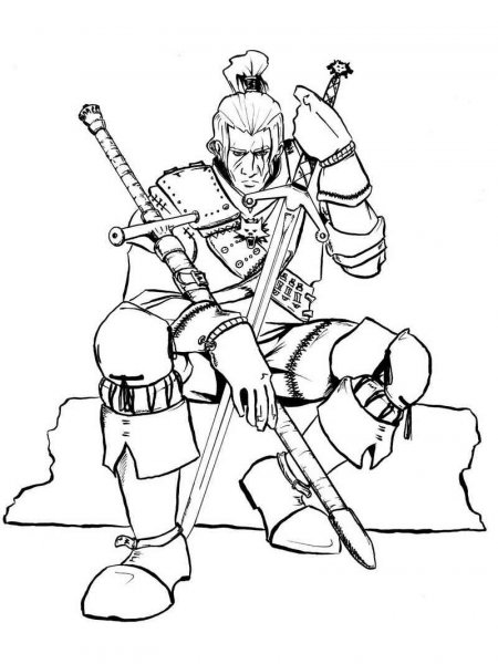 Witcher coloring pages