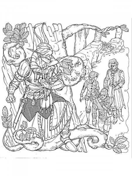 Witcher coloring pages