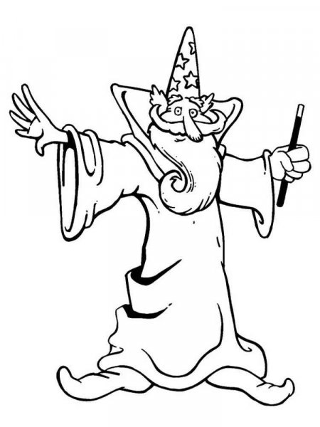 Wizard coloring pages