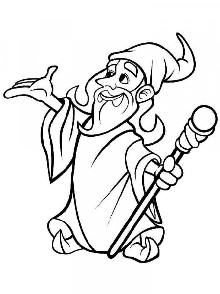 Wizard coloring pages