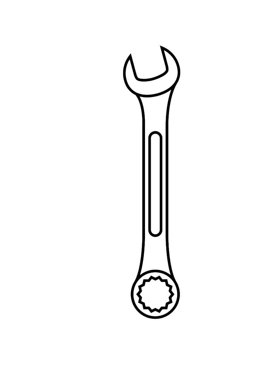 wrench coloring page