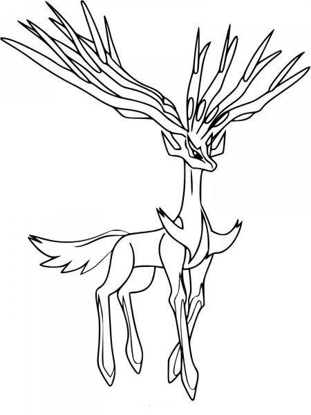 Pokemon Xerneas coloring pages - Free Printable