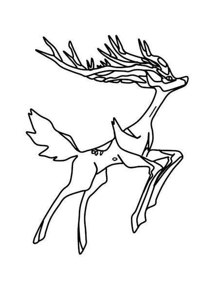 Pokemon Xerneas coloring pages - Free Printable