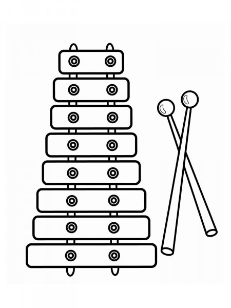 Xylophone coloring pages