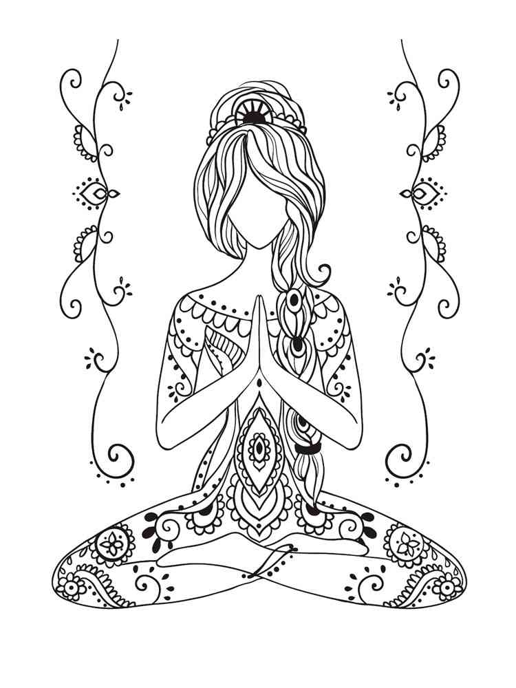 Yoga coloring pages. Free Printable Yoga coloring pages.