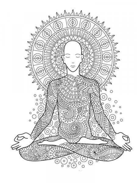 Yoga coloring pages