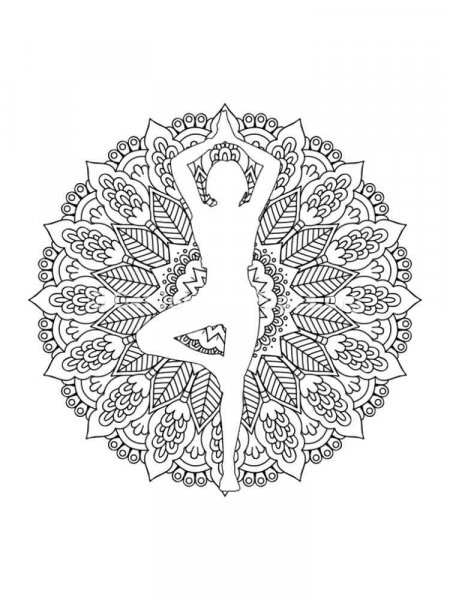 Yoga coloring pages