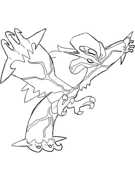 Yveltal Pokemon Coloring Pages