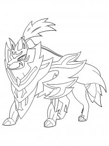 Zamazenta Pokemon coloring pages