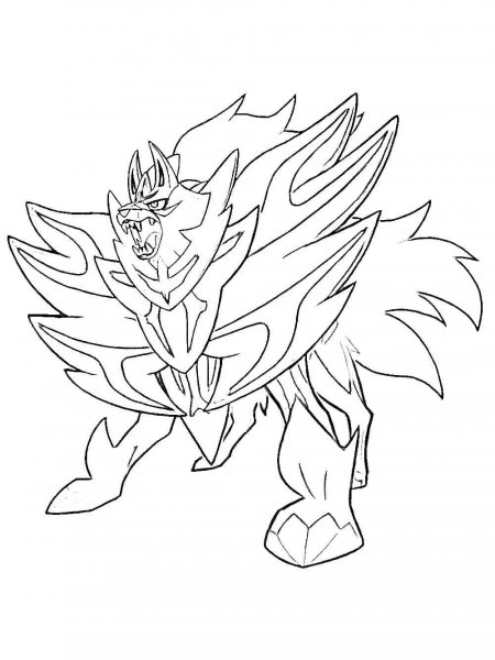 Zamazenta Pokemon coloring pages