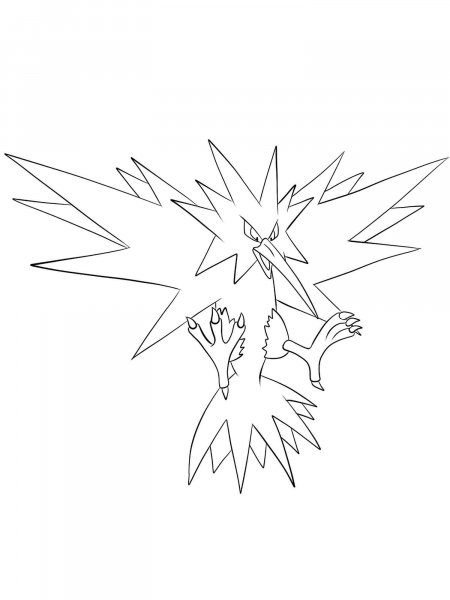Zapdos Pokemon coloring pages