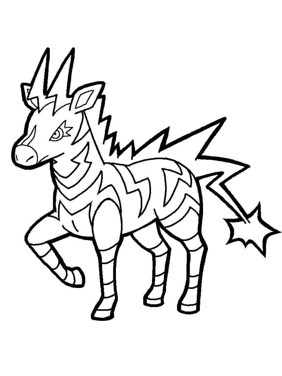 Zebstrika Pokemon coloring pages