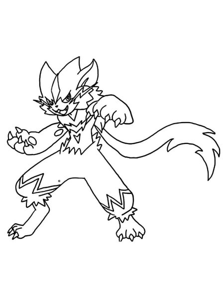 Zeraora Pokemon coloring pages