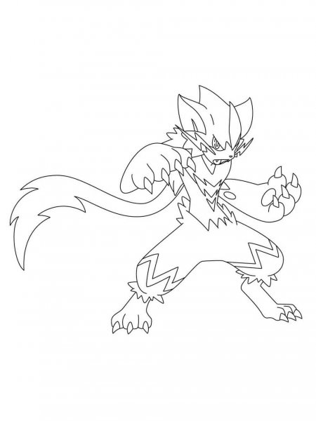 Zeraora Pokemon coloring pages