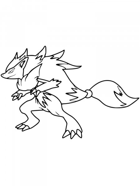 Pokemon Zoroark coloring pages - Free Printable