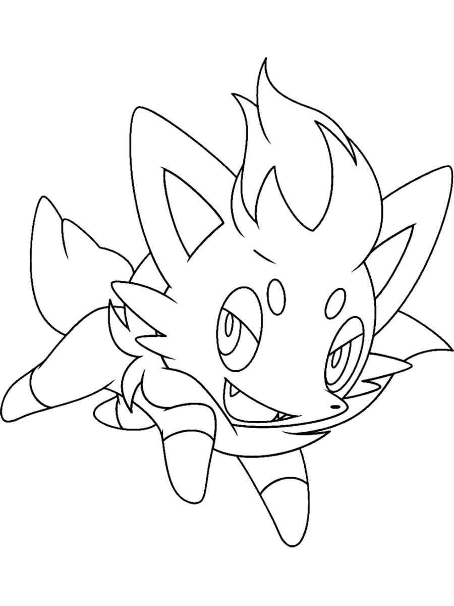 zorua coloring page easy pokemon