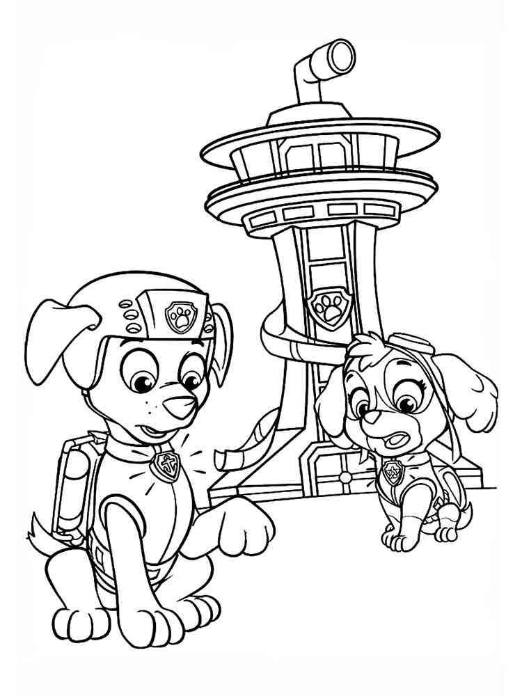 paw patrol zuma coloring page