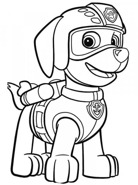 🖍️ PAW Patrol Zuma - Printable Coloring Page for Free 