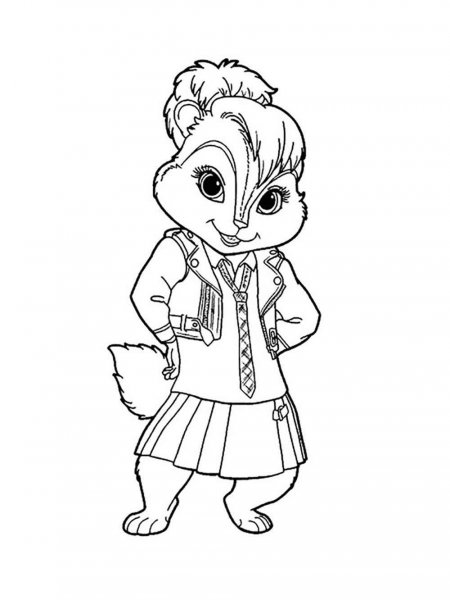 Alvin Chipettes coloring pages