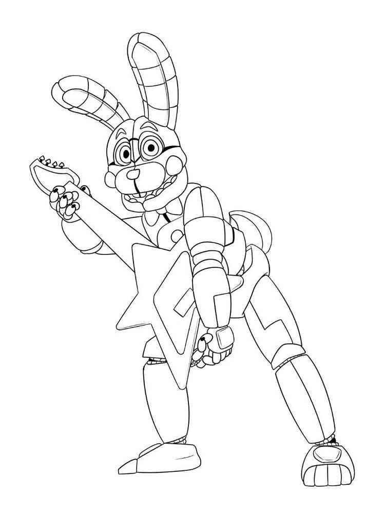 Animatronics Bony coloring pages. Download and print Animatronics Bony