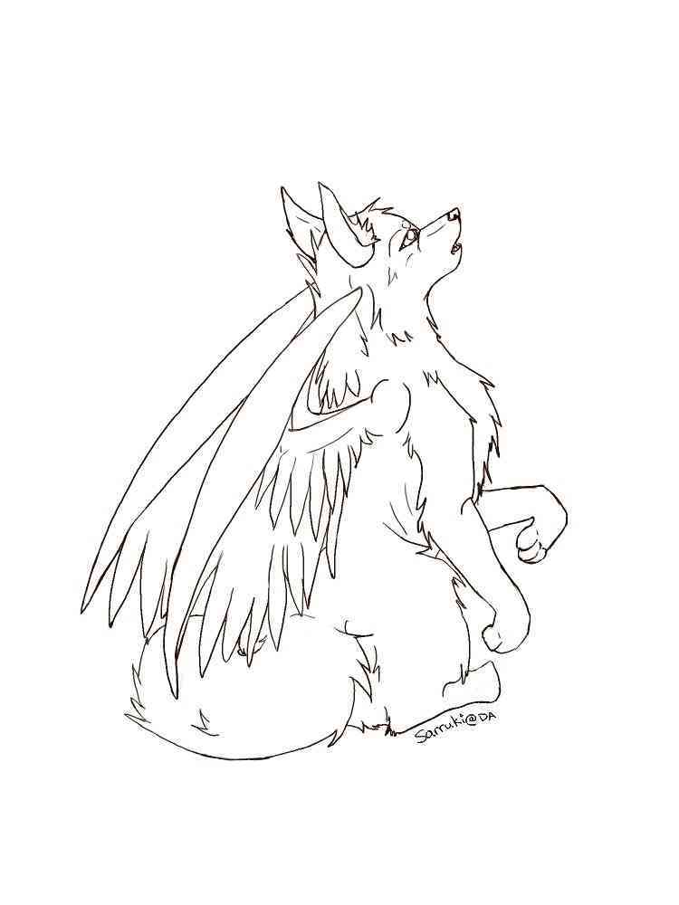 images of a chibi anime animal to color for adults