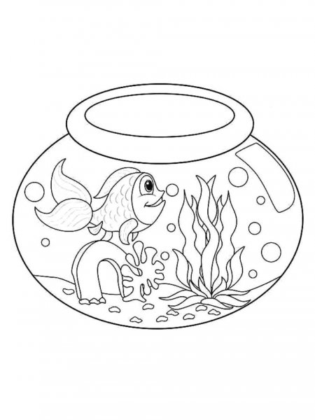 Aquarium coloring pages