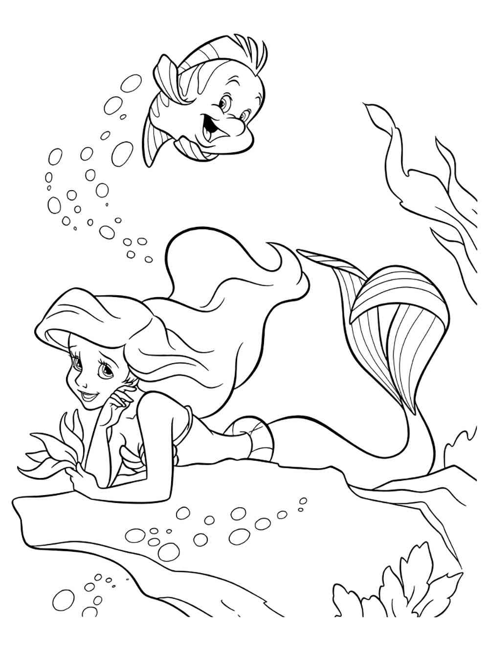 Ariel The Little Mermaid coloring pages. Free Printable Ariel The ...