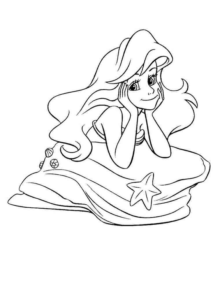 Ariel Coloring Page Free - 57+ SVG PNG EPS DXF in Zip File
