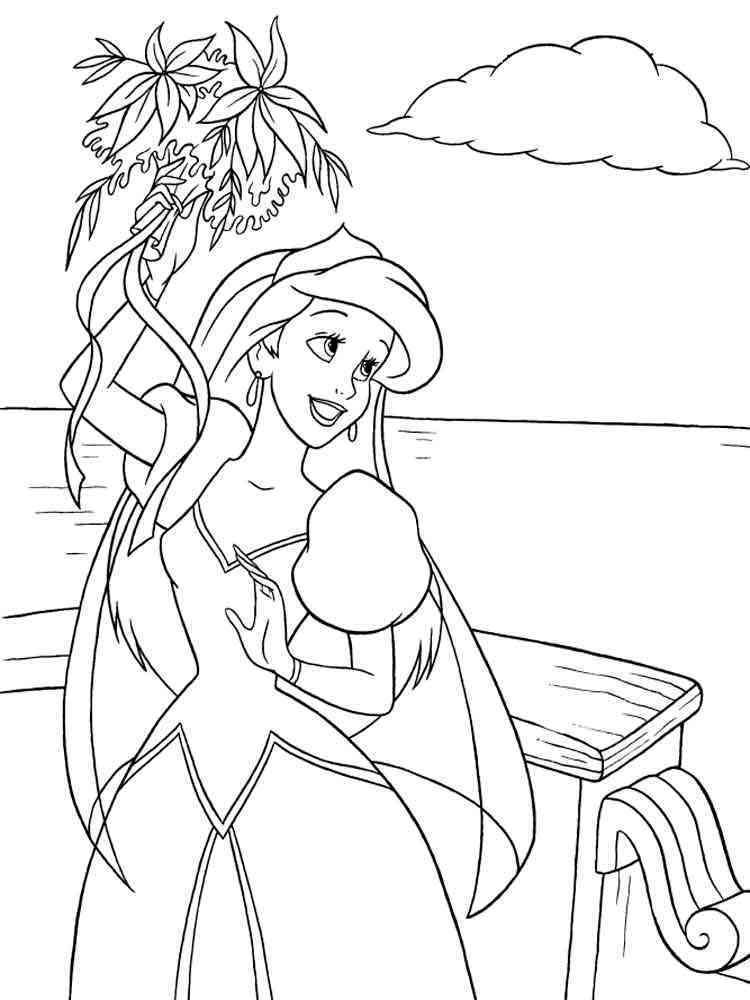 Ariel The Little Mermaid Coloring Pages Free Printable Ariel The 