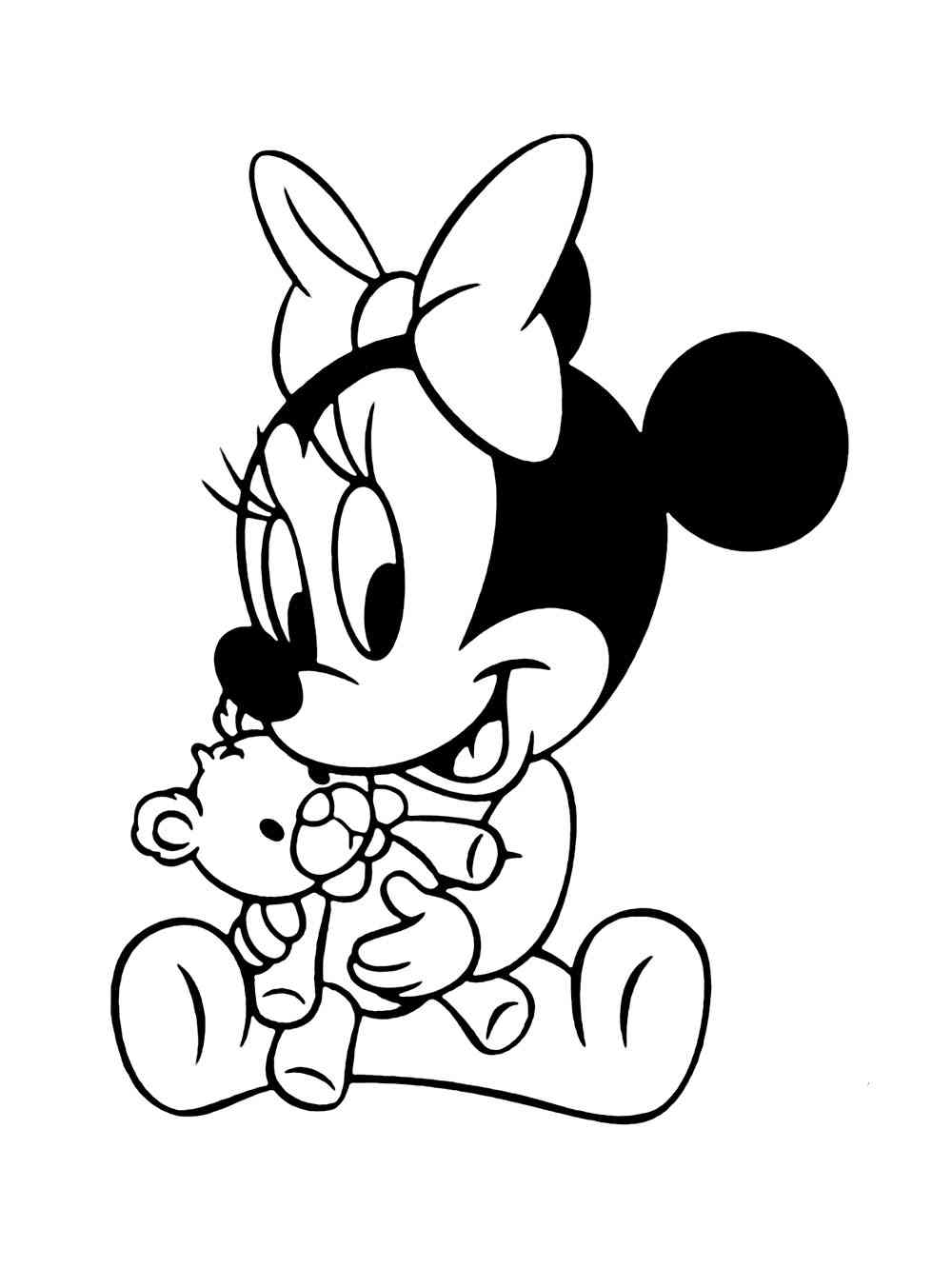 Baby Minnie Mouse coloring pages