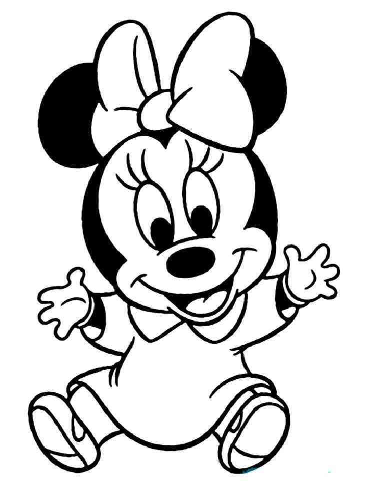 baby minnie mouse coloring pages free printable baby minnie mouse coloring pages
