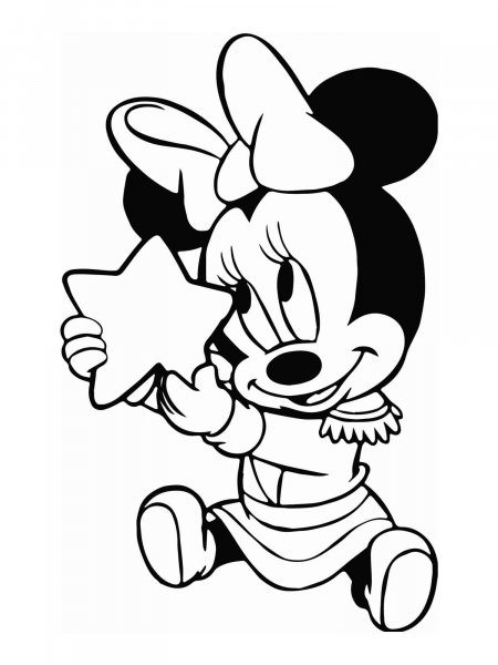 Baby Minnie Mouse coloring pages