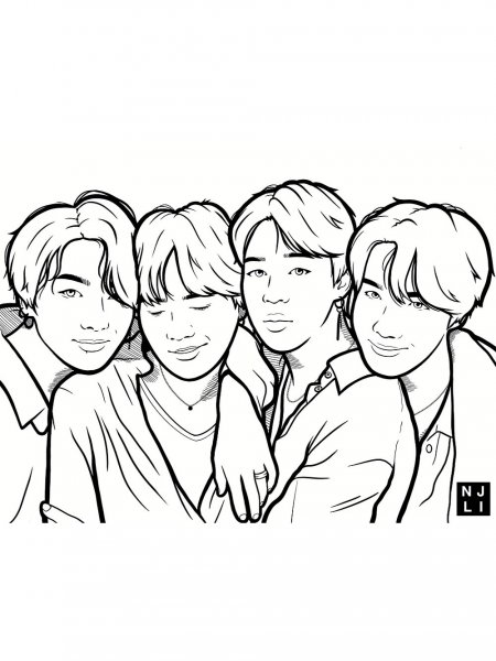 BTS coloring pages