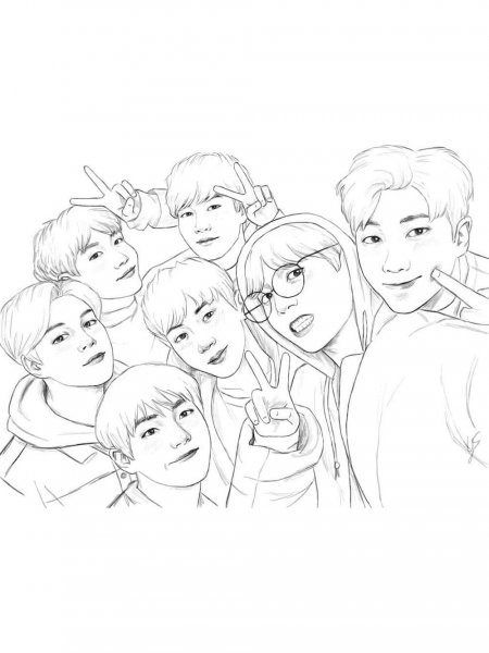 BTS coloring pages