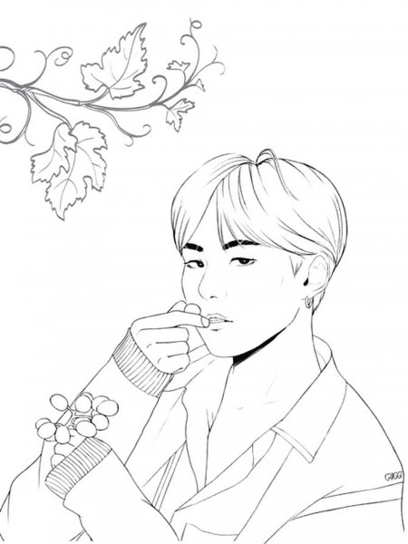 BTS coloring pages