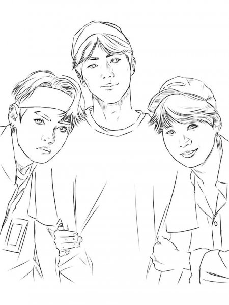 BTS coloring pages