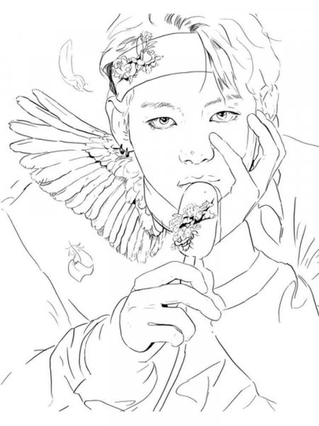 BTS coloring pages