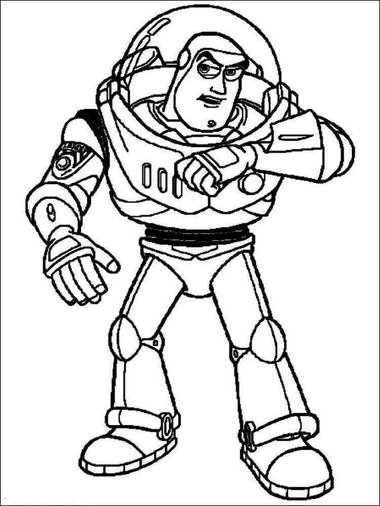 870 Cartoon Buzz Lightyear Coloring Page for Adult