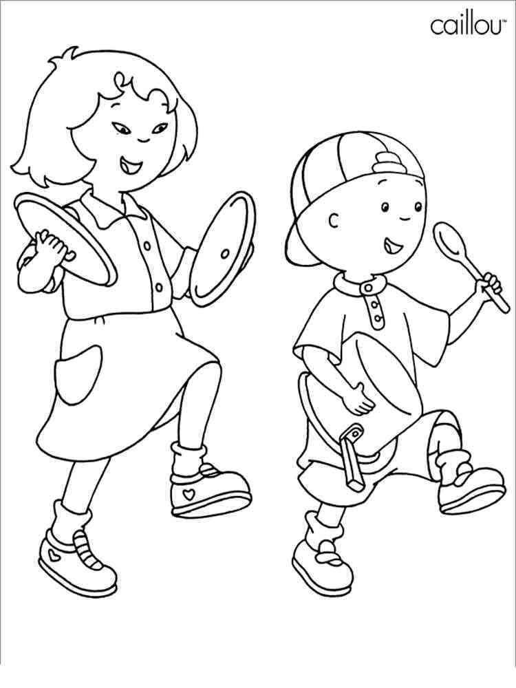 caillou printable coloring pages free