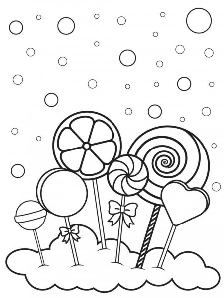 Candy coloring pages