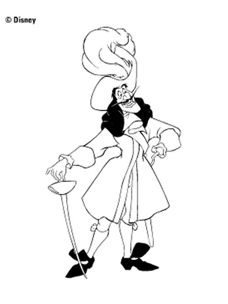 Captain Hook Coloring Pages Free Printable Captain Hook Coloring Pages