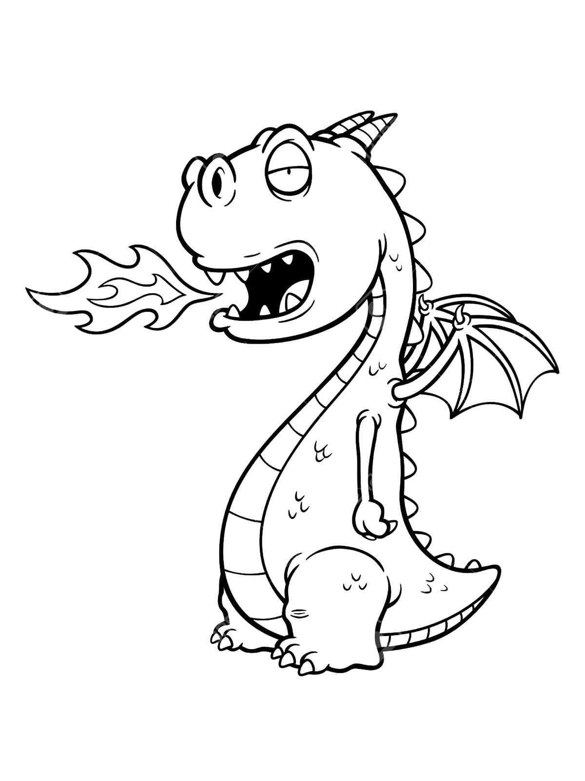 Cartoon Dragon coloring pages