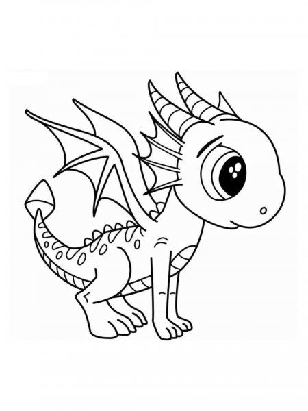 Cartoon Dragon coloring pages