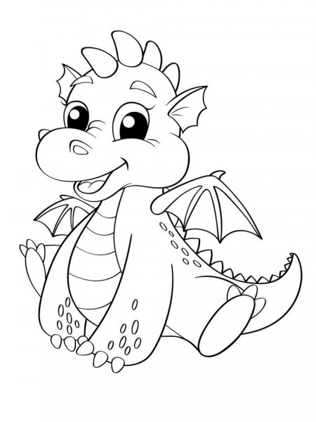 Cartoon Dragon coloring pages