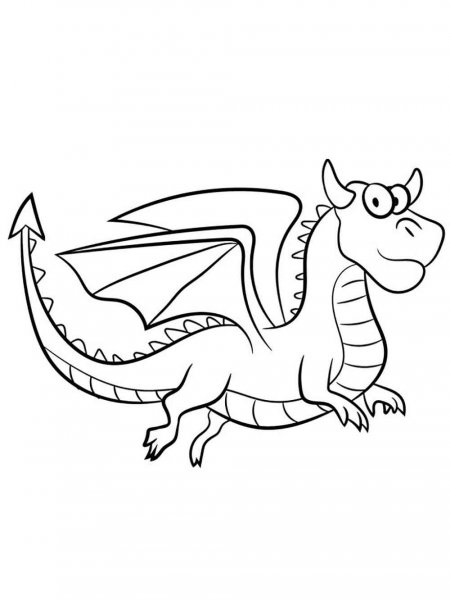 Cartoon Dragon Coloring Pages